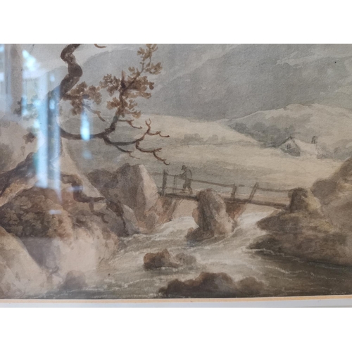 40 - Benjamin Barker 1776-1838 watercolour, View of stream near Bath, framed and glazed  purchased from e... 