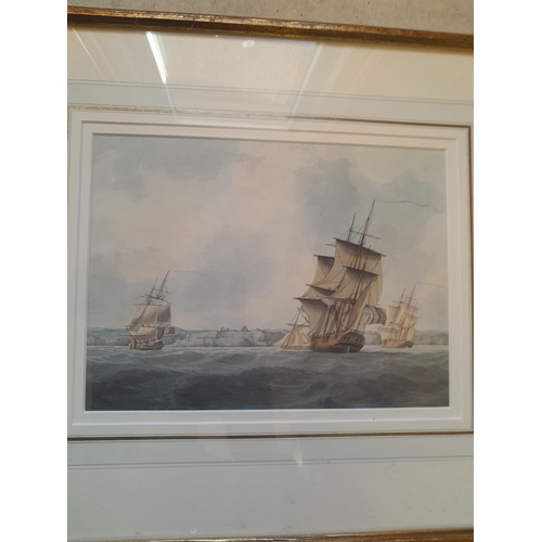 42 - William Anderson (Scottish 1757-1837) Shipping Off the Coast, signed and inscribed verso watercolour... 