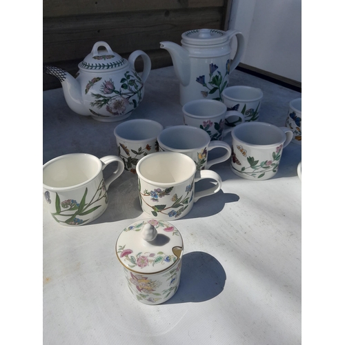 14 - Assorted pieces of Portmeirion Botanicals pottery : tea & coffee ware