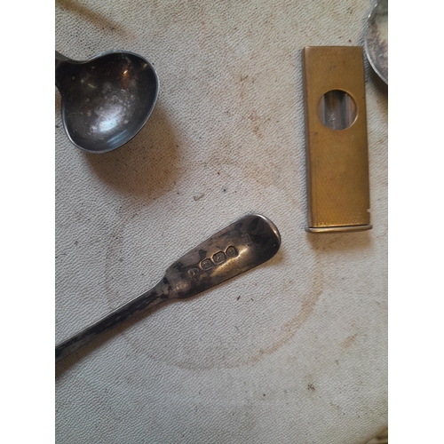 24 - Silver plated ware and solid silver teaspoon