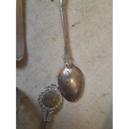 24 - Silver plated ware and solid silver teaspoon