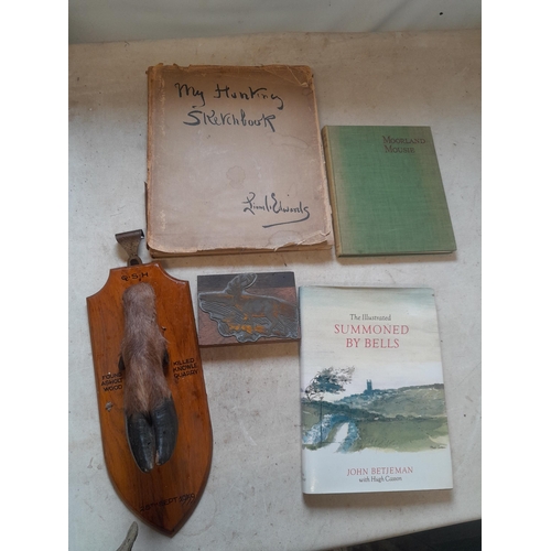 46 - Hunting interest : Single volume Lionel Edwards My Hunting Sketchbook in d/j, stags hood Quantock St... 