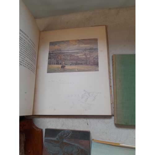 46 - Hunting interest : Single volume Lionel Edwards My Hunting Sketchbook in d/j, stags hood Quantock St... 