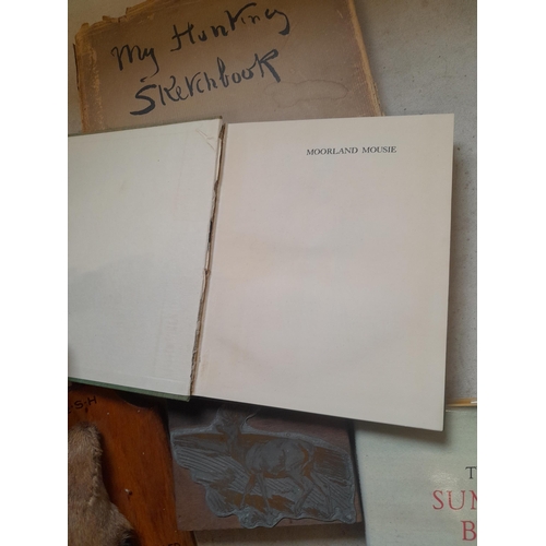 46 - Hunting interest : Single volume Lionel Edwards My Hunting Sketchbook in d/j, stags hood Quantock St... 