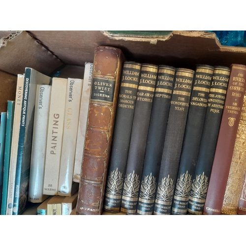 53 - 2 x boxes of books : some 19th century included, Observers, Rubaiyat Omar  Khayyam & key date newspa... 