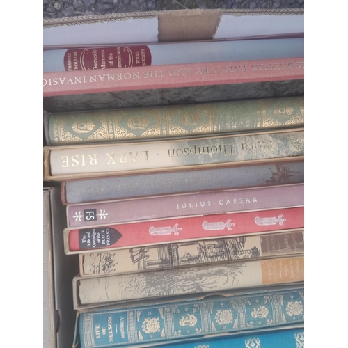 80 - 2 small boxes of mixed themed books : Folio Society included, condition varies