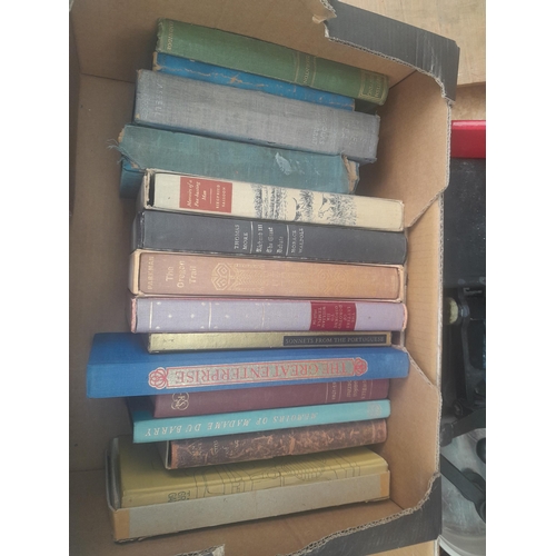 80 - 2 small boxes of mixed themed books : Folio Society included, condition varies