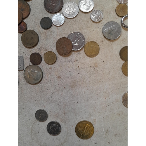 149 - Coins and banknotes : GB and small amount of foreign currency, Pennies and farthings mainly 20th cen... 