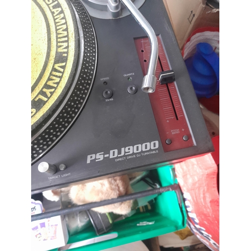 186 - Sony PS DJ 9000 turntable no cartridge