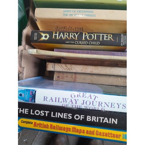 195 - Box of books : Folio Society , railway and others