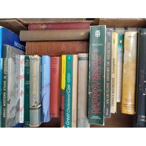 209 - Box of books : Medical, railway and history