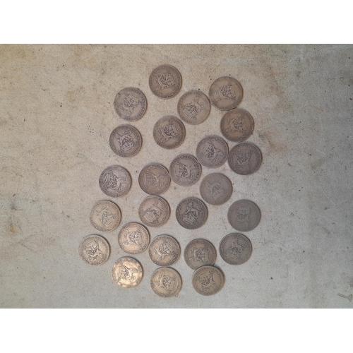 237 - Coins : 25 x Shillings all dated 1906 from circulation but occasional better coins noticed