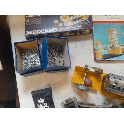 2 - Varied array of Meccano , various instructions & 1 x book Model Building in Meccano by B N  Love, as... 