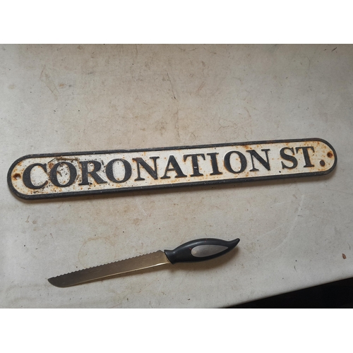 553 - Cast iron street sign