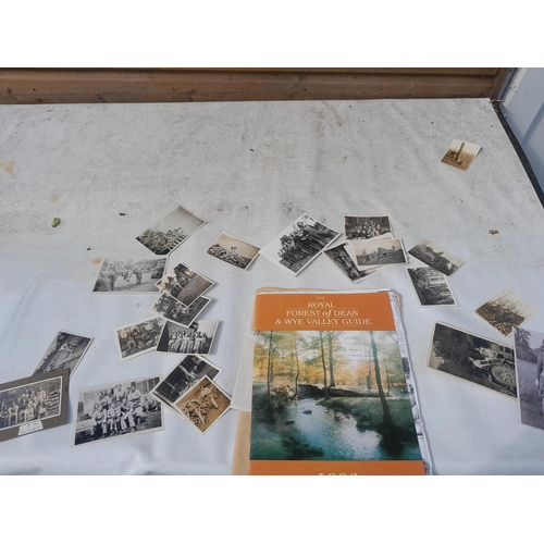 9 - Militaria : rare black and white photographs of Women's Timber  Corps (Lumber Jills) with pair of bo... 