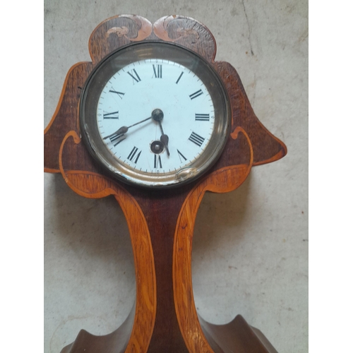 14 - Vintage Comitti barometer, 2 x mantle clocks, 1 x musical Crown Devon tankard for restoration