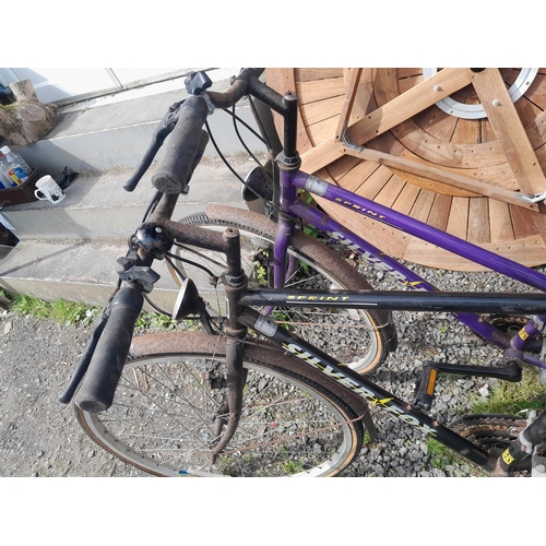 15 - 2 x push bikes : 1 x Ladies Silver Fox Sprint & Gents, in need of light restoration