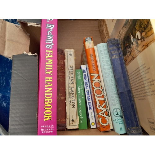 20 - 2 x boxes of assorted books : Art, antique reference and other themes (note multiple images)