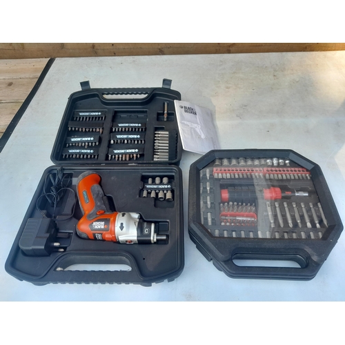 32 - Black and Decker cordless drill / driver and tool set