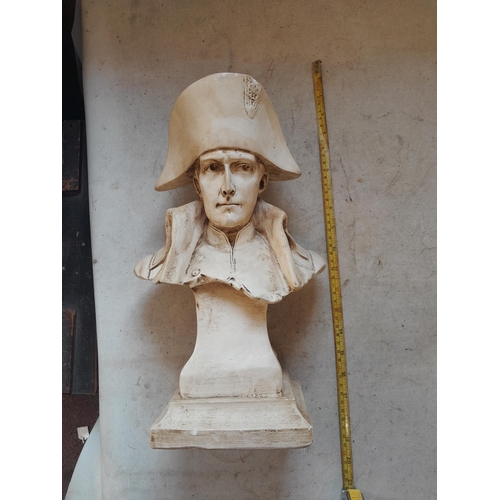 48 - Vintage plaster bust of Napoleon, very light fritting on base and tiny amount on head otherwise face... 