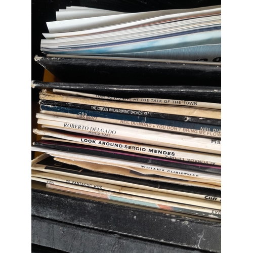 61 - Box of mixed theme records, 78s and clear early plastic records (classical)