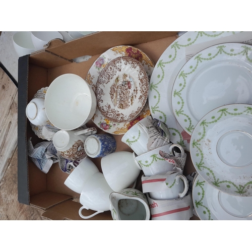 29 - assorted decorative china and glassware, enamel ware