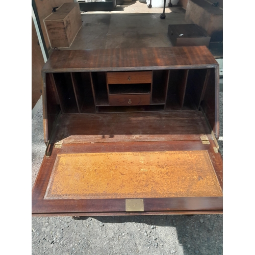 64 - Vintage mahogany bureau 105 cms x 46 cms 85 cms