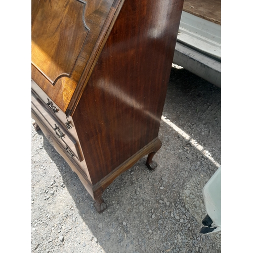 64 - Vintage mahogany bureau 105 cms x 46 cms 85 cms
