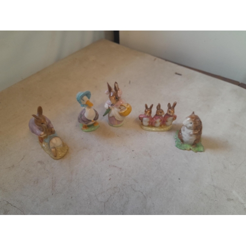 68 - 5 x Beswick Beatrix Potter figures all in good order , all brown back stamp