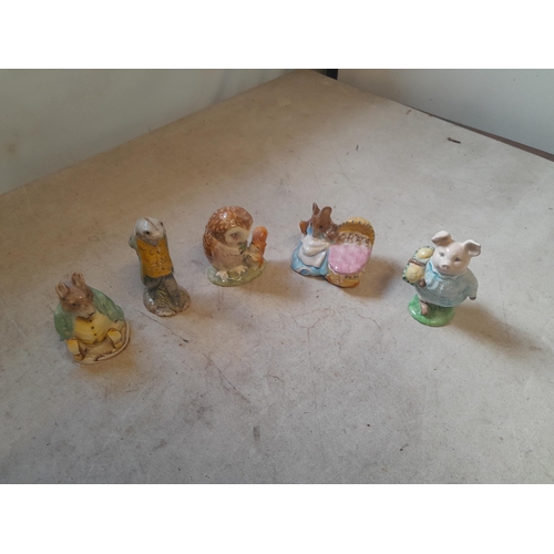 69 - 5 x Beswick Beatrix Potter figures all in good order , all brown back stamp