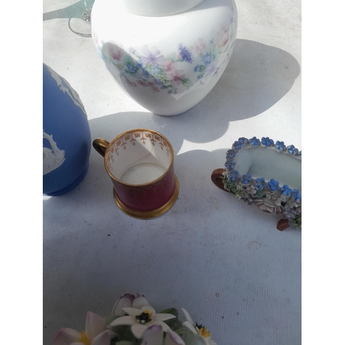 103 - Decorative china and glassware : Wedgwood Jasperware, coloured glass ware
