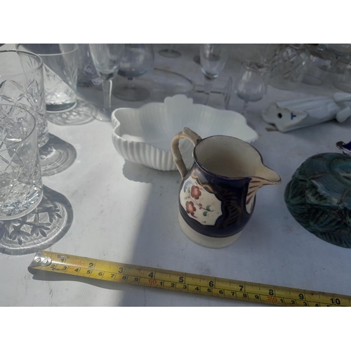 182 - Note multiple photographs : Cut and other glassware, decanters, clear and coloured glassware,  Lladr... 