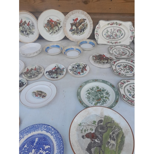 222 - Small collection of ceramics and pottery, hunting interest included