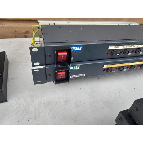 331 - Assorted Crestron and other units : TPS IMPC interfaces, panels and related items