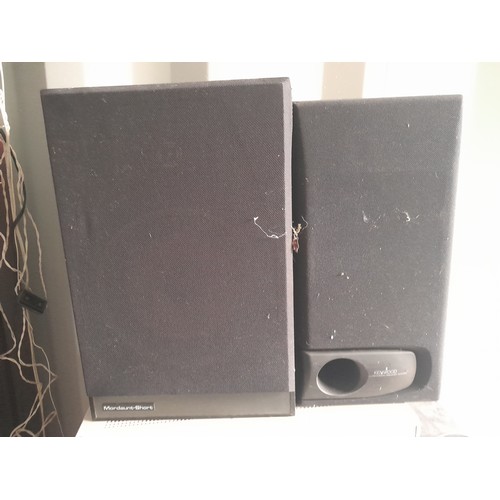 332 - Various speakers : pair of Mordaunt Short MS 25, Yamaha Sub Woofer system YST SW80, Mission M71