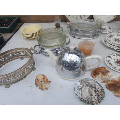 419 - Decorative china, plated ware , Myott, and other items