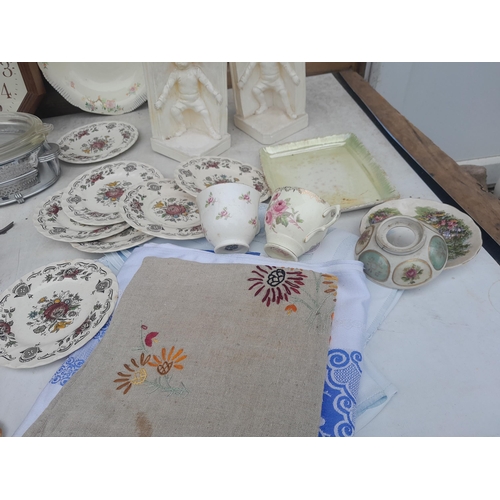 419 - Decorative china, plated ware , Myott, and other items