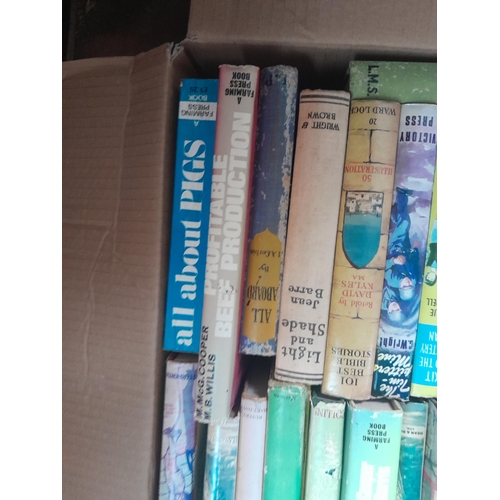 424 - Box of mixed theme vintage books : Farming and childrens