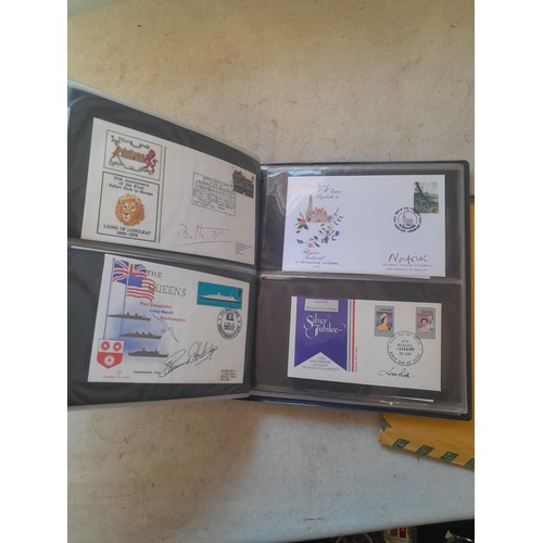 17 - 2 x folders of Stamp First Day Covers. note 1 x signature cards