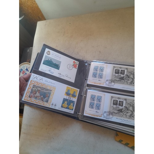 17 - 2 x folders of Stamp First Day Covers. note 1 x signature cards