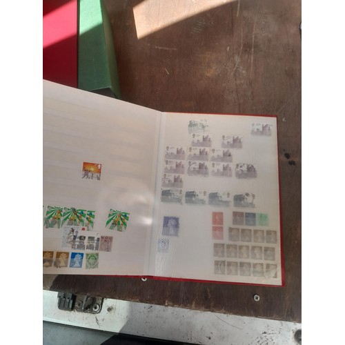 22 - Stamps : Stamps mounted mint and used in stock book with philatelic related material, hinges , empty... 