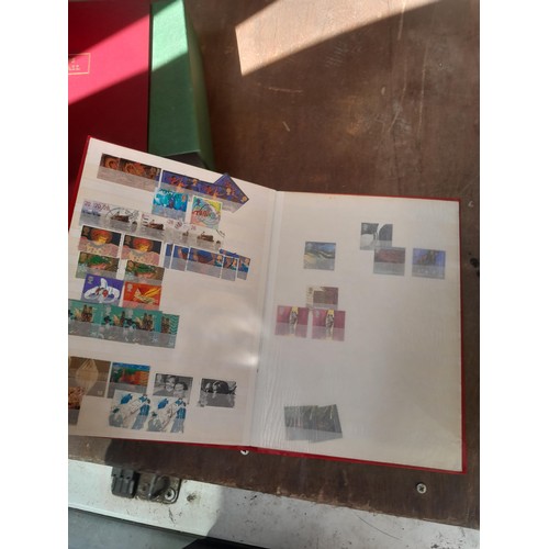 22 - Stamps : Stamps mounted mint and used in stock book with philatelic related material, hinges , empty... 