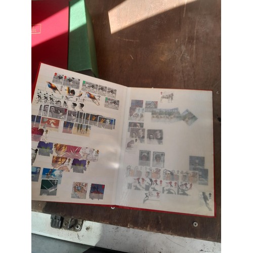 22 - Stamps : Stamps mounted mint and used in stock book with philatelic related material, hinges , empty... 