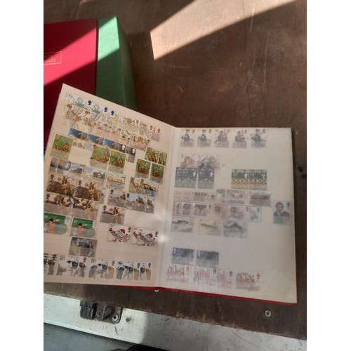 22 - Stamps : Stamps mounted mint and used in stock book with philatelic related material, hinges , empty... 