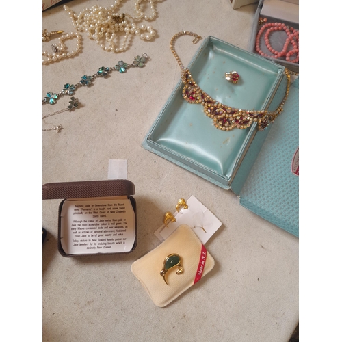 38 - Costume jewellery : some in original boxes, small amount of silver included , Accurist watch earring... 