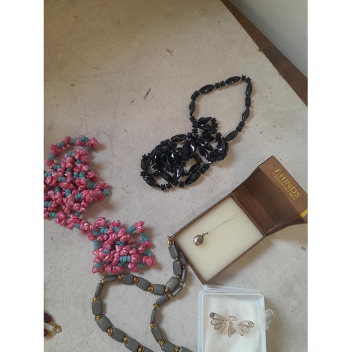 40 - Costume jewellery : some in original boxes of issue, Beaverbrooks necklace and earring set, some sil... 