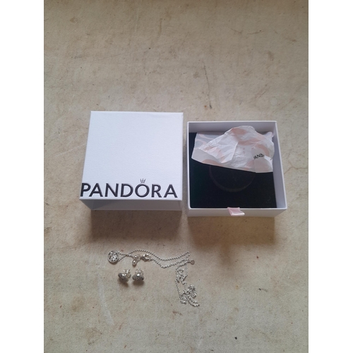 43 - Pandora boxed Tree of Life earring and necklace set