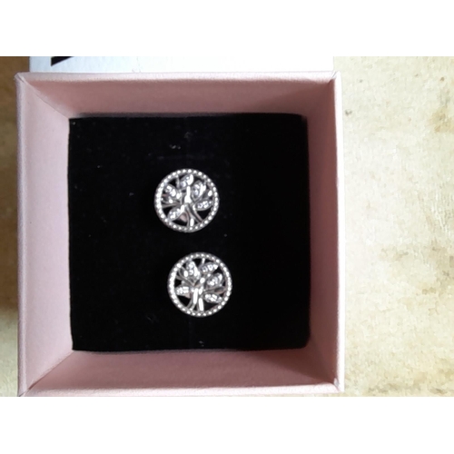 44 - Pandora boxed Tree of Life earring set