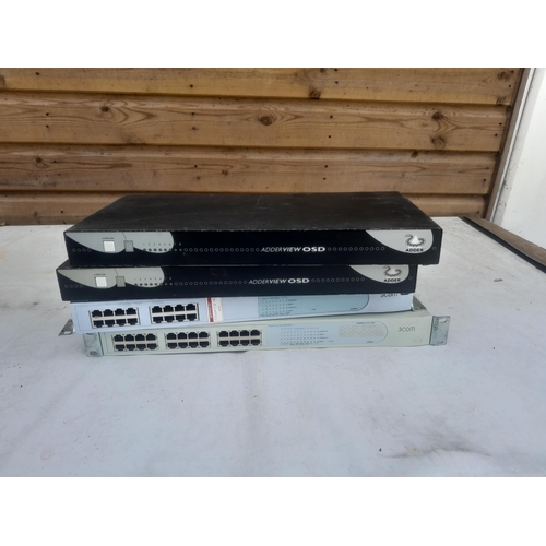 143 - 2 x Adderview OSD desktop switch & 2 x Baseline Switch 2024