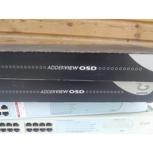 143 - 2 x Adderview OSD desktop switch & 2 x Baseline Switch 2024